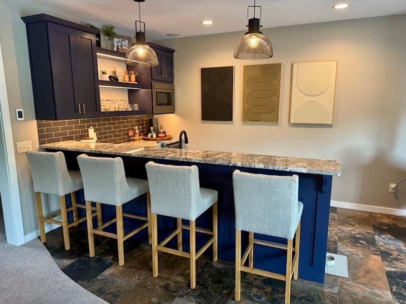 Chic Home Bar Remodel by Wisconsota Painting