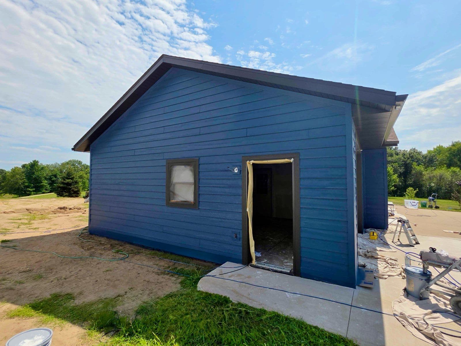 Amazing Blue Garage Transformation in La Crosse image